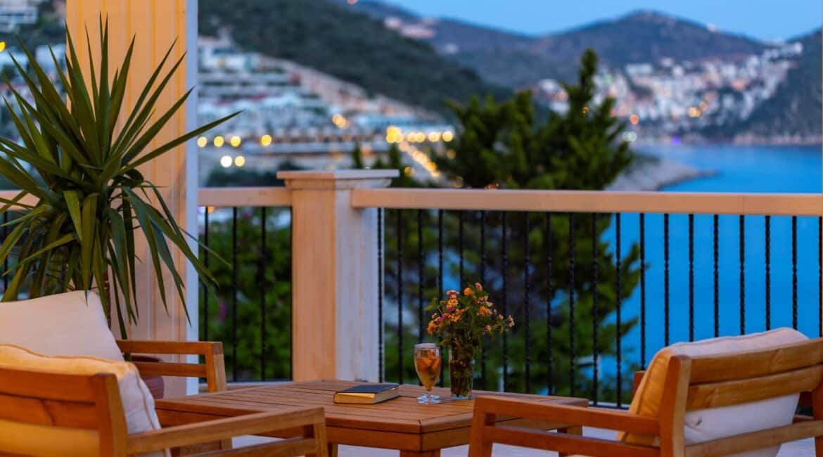 Villa Guney Exclusive 5 bedroom villa Kalamar Bay Kalkan furnished terraces