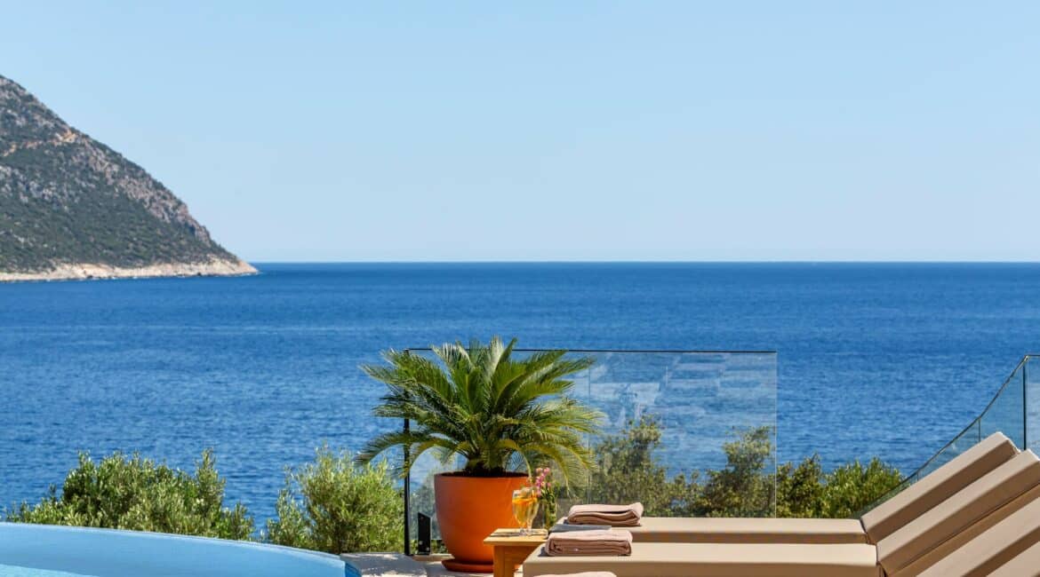 Villa Guney Exclusive 5 bedroom villa Kalamar Bay Kalkan manicured spaces for relaxation and panoramic sea views