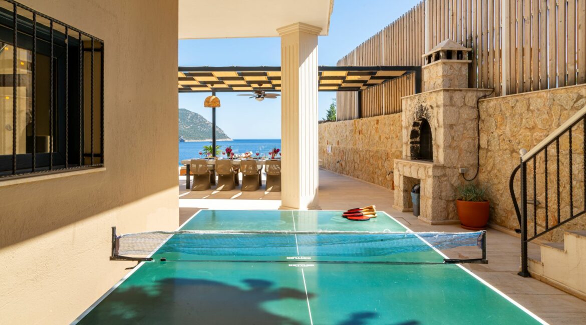 Villa Guney Exclusive 5 bedroom villa Kalamar Bay Kalkan table tennis corner