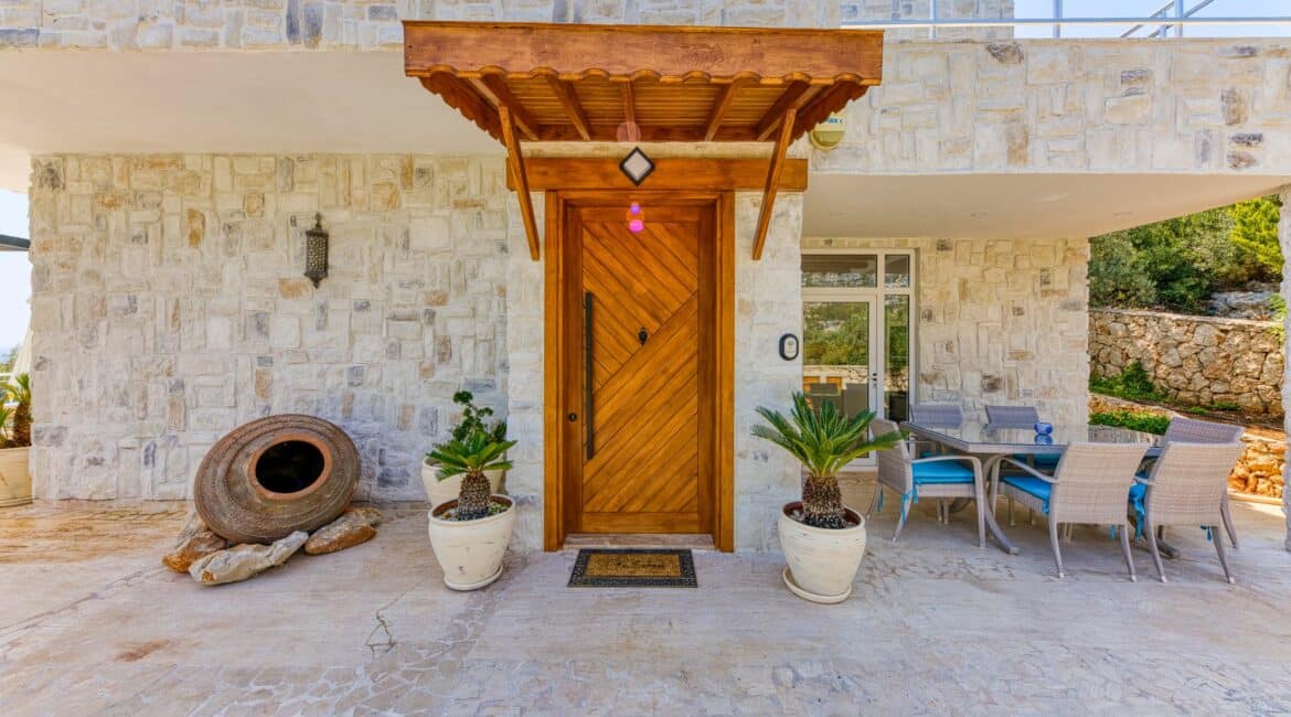 Villa Oasis Kalkan alfresco dining area that seats 6-8 guests