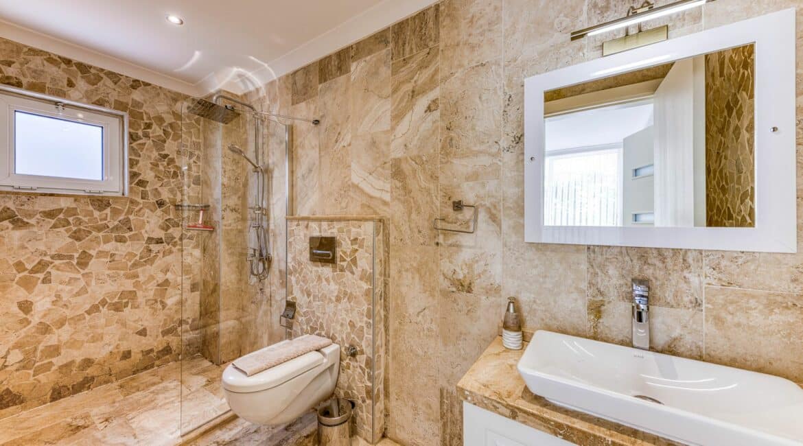 Villa Oasis Kalkan en suite bathroom second double bedroom ground floor