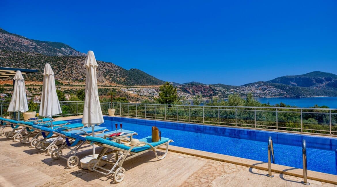 Villa Oasis Kalkan large outside space and goregous views to sea