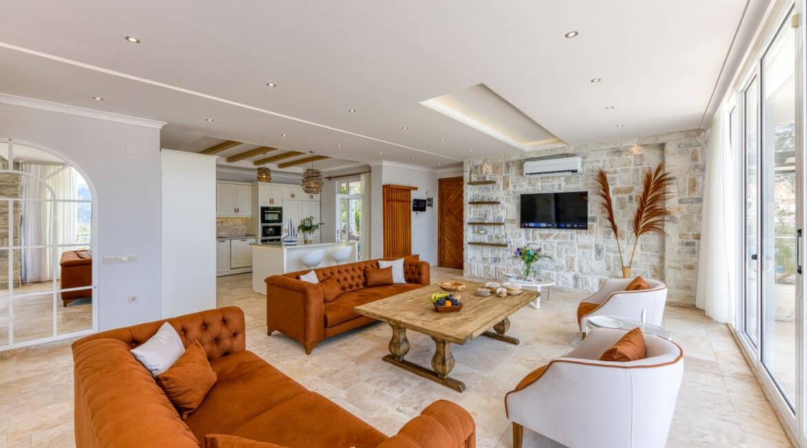 Villa Oasis Kalkan open plan sitting area