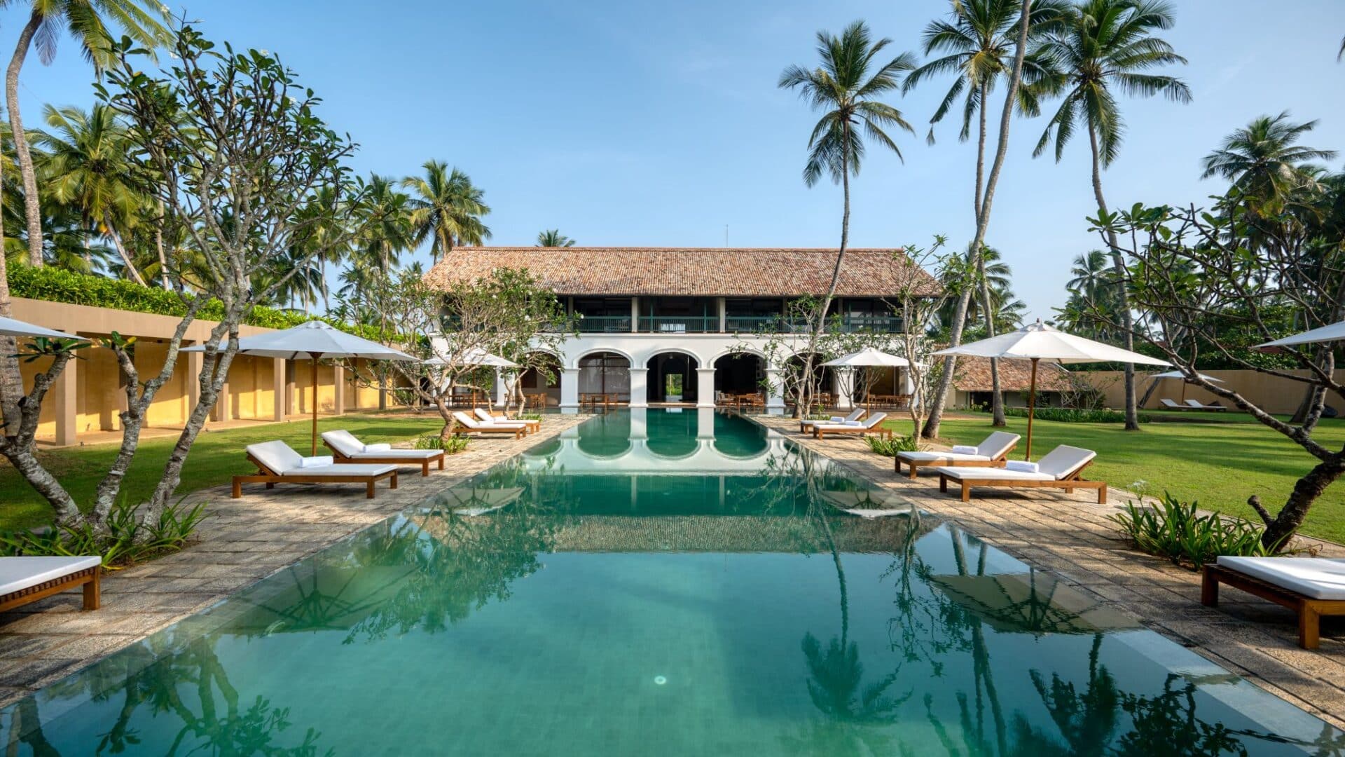 Kayaam House Sri Lanka – serene swimming pool with views of the hotel and its tropical surroundings.