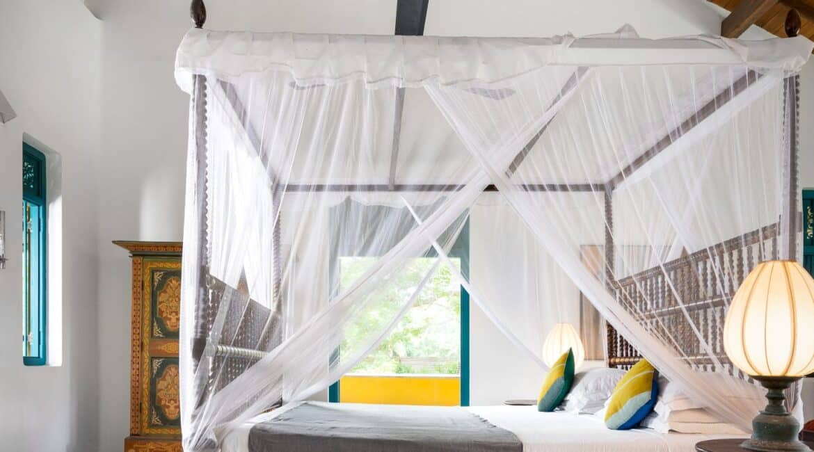 The Last House Tangalle Sri Lanka Cinnamon Hill Master Bedroom large spacious double room on the upper floor overlooking the sea