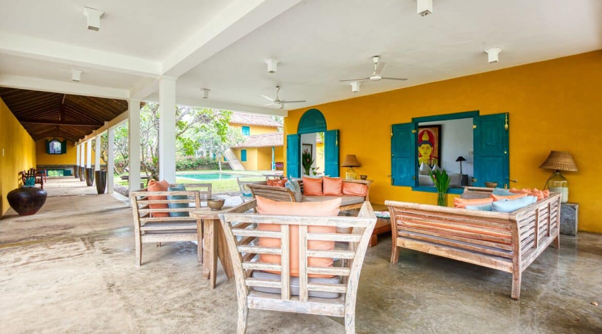 The Last House Tangalle Sri Lanka stunning courtayrds and furnished verandas for cosying up and relaxing