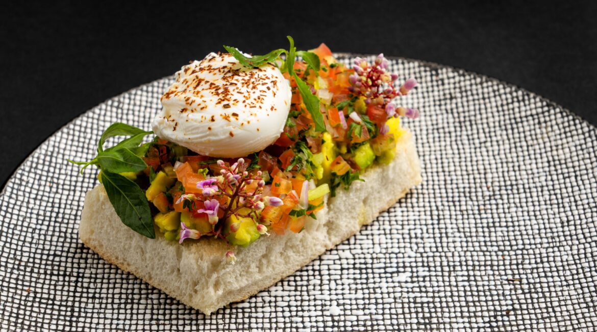 Burrata salad served at Lantern Boutique Hotel, South Coast Sri Lanka – fresh, vibrant and elegantly plated for beachfront dining