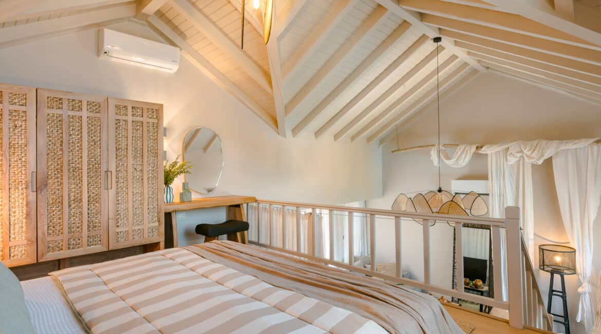 Villa Glaroni boho-inspired interiors with relaxed chic styling Braunis Horio Kefalonia
