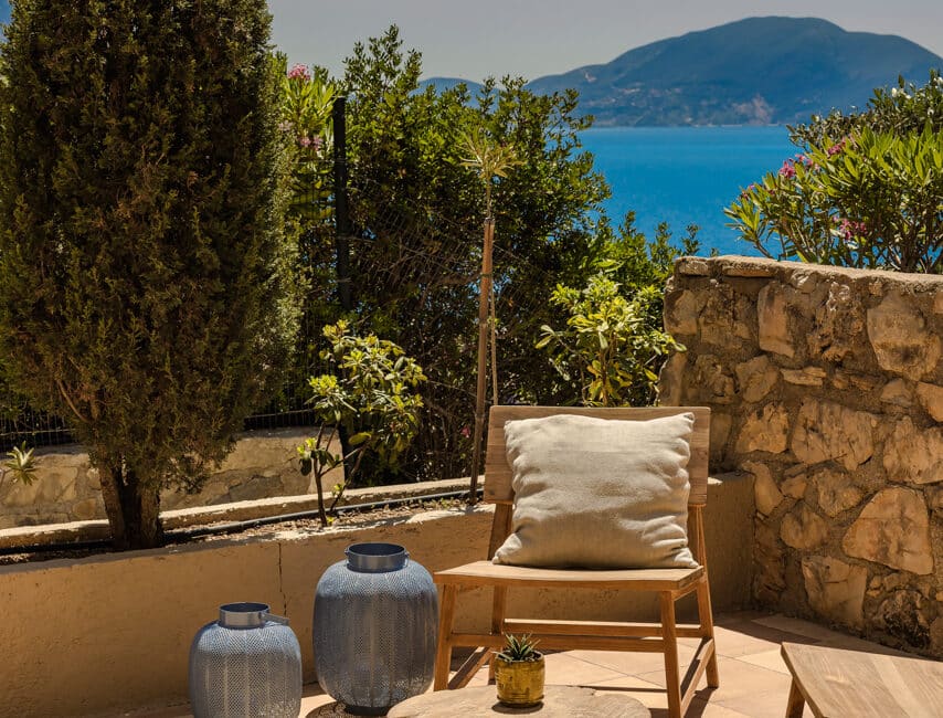 Villa Glaroni sophisticated alfresco living with designer details Braunis Horio Kefalonia