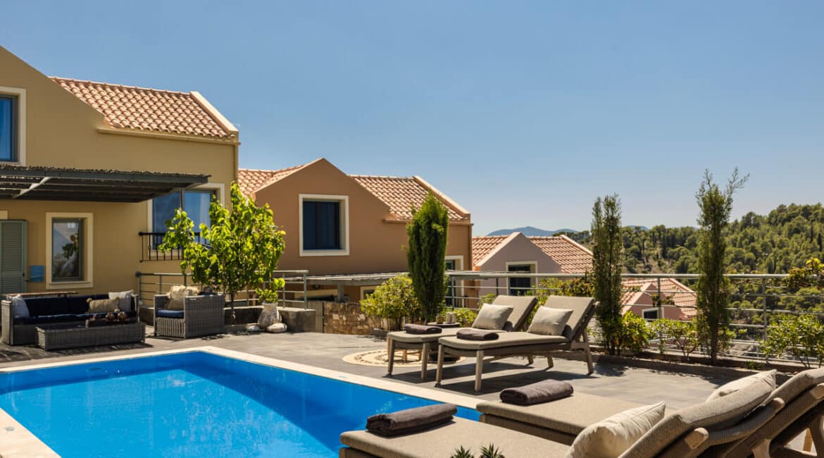 Villa Glaroni outdoor living space styled for laid-back luxury Braunis Horio Kefalonia