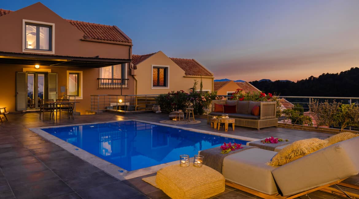 Villa Agapi chic outdoor lifestyle with sea-facing terraces Braunis Horio Kefalonia