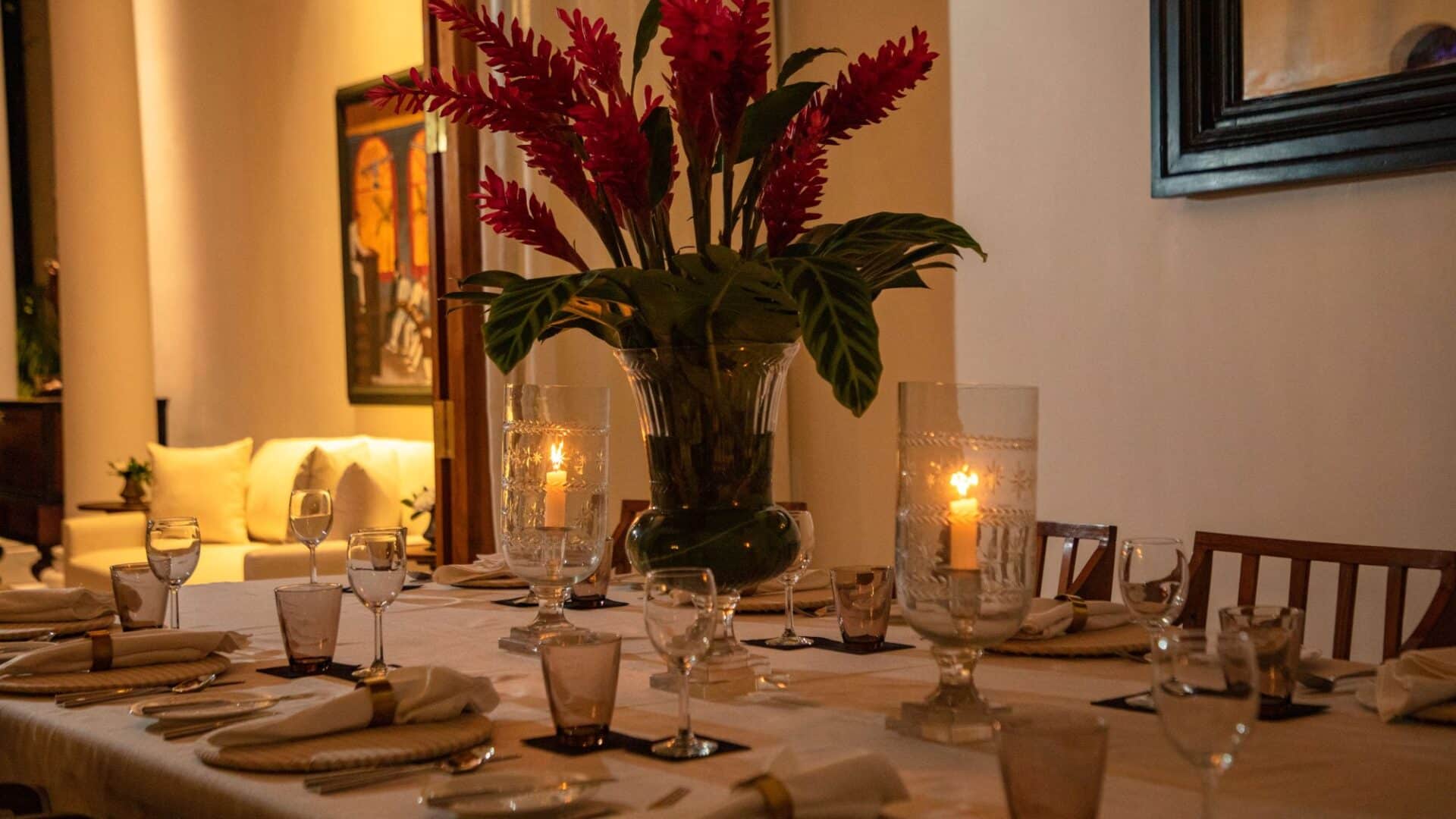 Landesi Galle Fort Sri Lanka – stylish indoor dining area with elegant heritage design