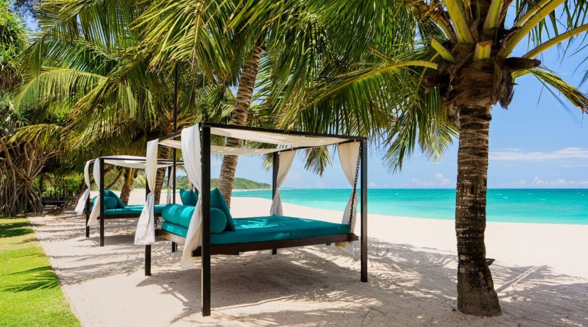 Lantern Boutique Hotel, Mirissa Sri Lanka cabanas on the beach glorious Indian Ocean Views