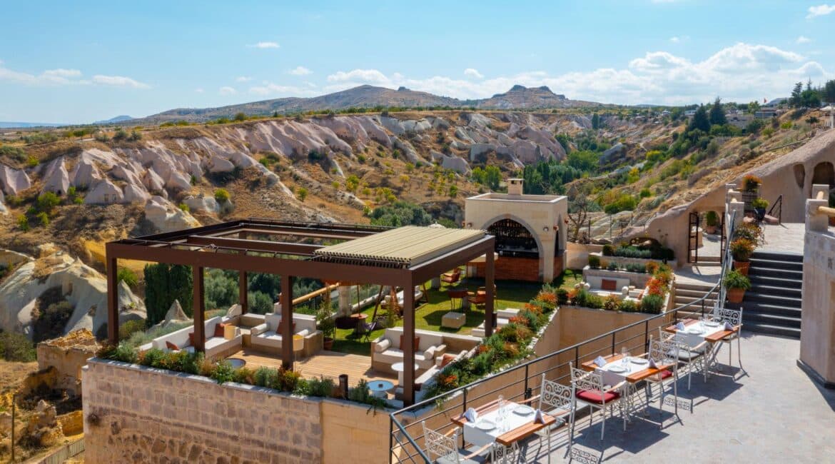 Taskonaklar Hotel gorgeous Pigeon Valley landscape in Cappadocia