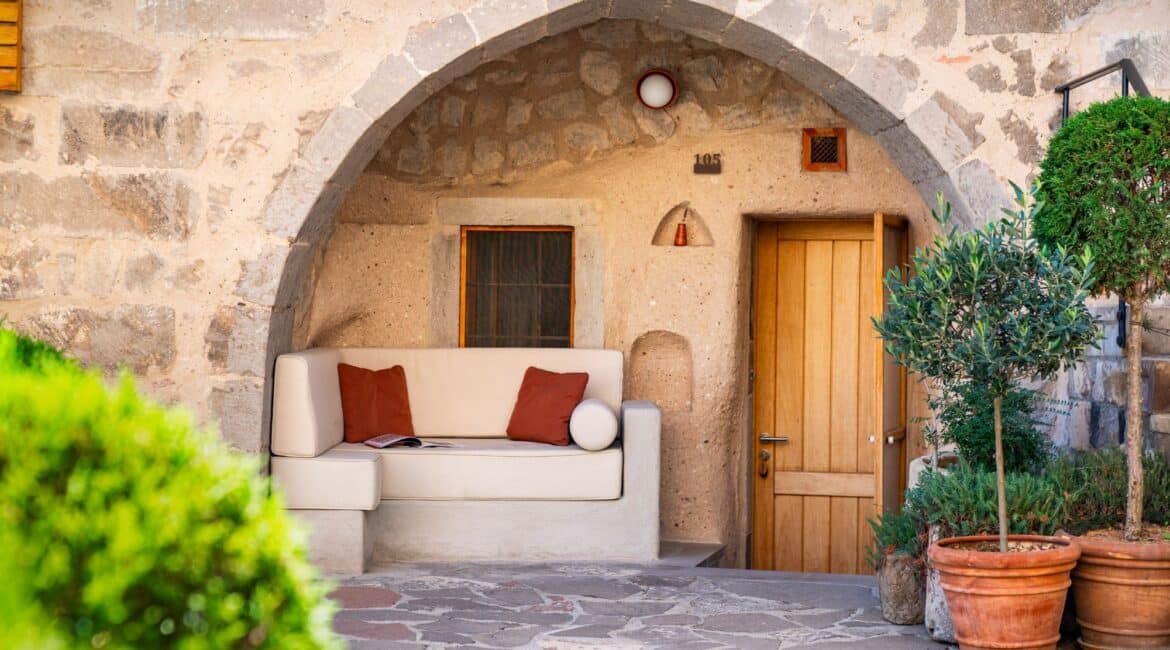 Taskonaklar Hotel quiet entrances in Cappadocia