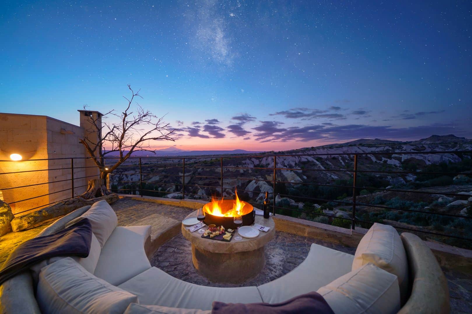 Taskonaklar Hotel stunning skyline and Pigeon Valley views and wide open skies in Cappadocia