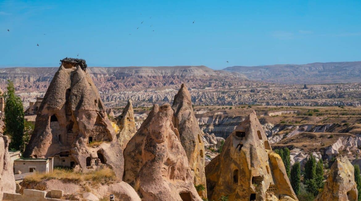 Taskonaklar Hotel with far reaching views over the dreamy Cappadocian landscape