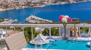 A'La Carte dining at the oasis hotel with beautiful views to sea