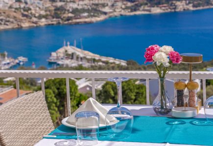 A'La Carte dining at the oasis hotel with beautiful views to sea