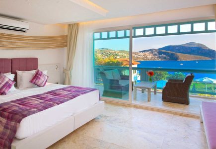 Asfiya Sea View interior and views from room 206
