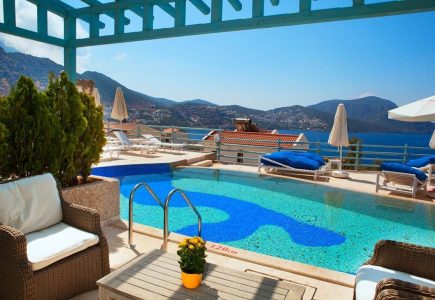 Asfiya Sea View Hotel Kalkan Swim Up room 405 terrace and sea views