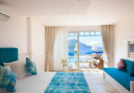 Asfiya Sea View Hotel Kalkan Swim Up room 405 interior
