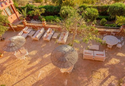 Atlas Kasbah aerial views of the terraces