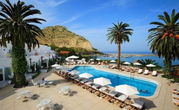 Le Calette's beautiful pool with sea views