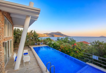 Likya Pavilion Pool House at sunset
