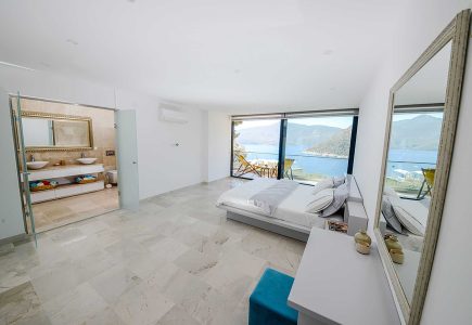Villa Ozma double bedroom with sea views