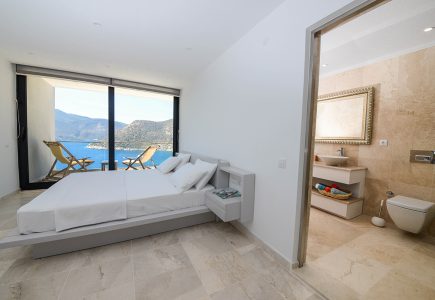 Villa Ozma double bedroom with sea views