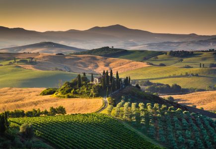 Panoramic vistas over Tuscany