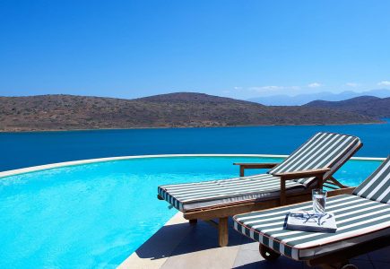 Private pool of Luxury two bedroom villa at Domes of Elounda