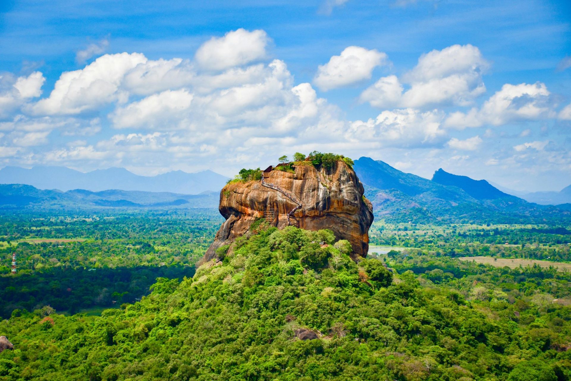 Sigiriya Rock by day, a key Sri Lankan landmark and ancient fortress in the heart of the Cultural Triangle