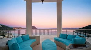 Villa Guney Exclusive in Kalkan sunset at sea