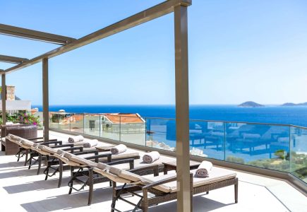 Villa Korsan Kalkan terraces for loafing and lounging